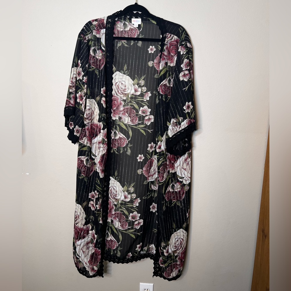 LuLaRoe Chloe Floral Sheer Wrap